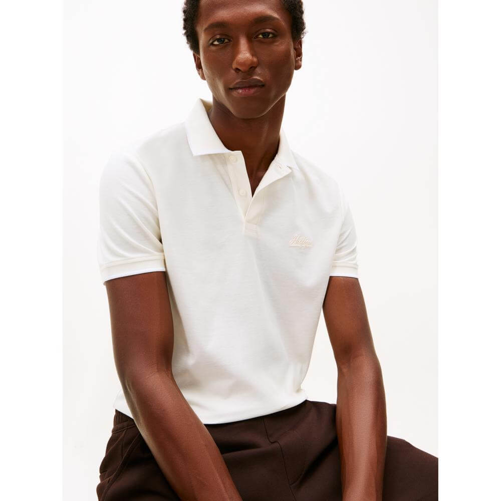 Tommy Hilfiger Twill Embro Logo Polo Shirt